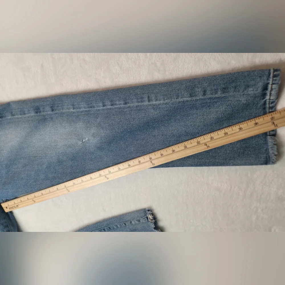 Citizens Of Humanity Emerson Slim Boyfriend Jean Sz 27 Distressed Raw Frayed Hem - Picture 5 of 15